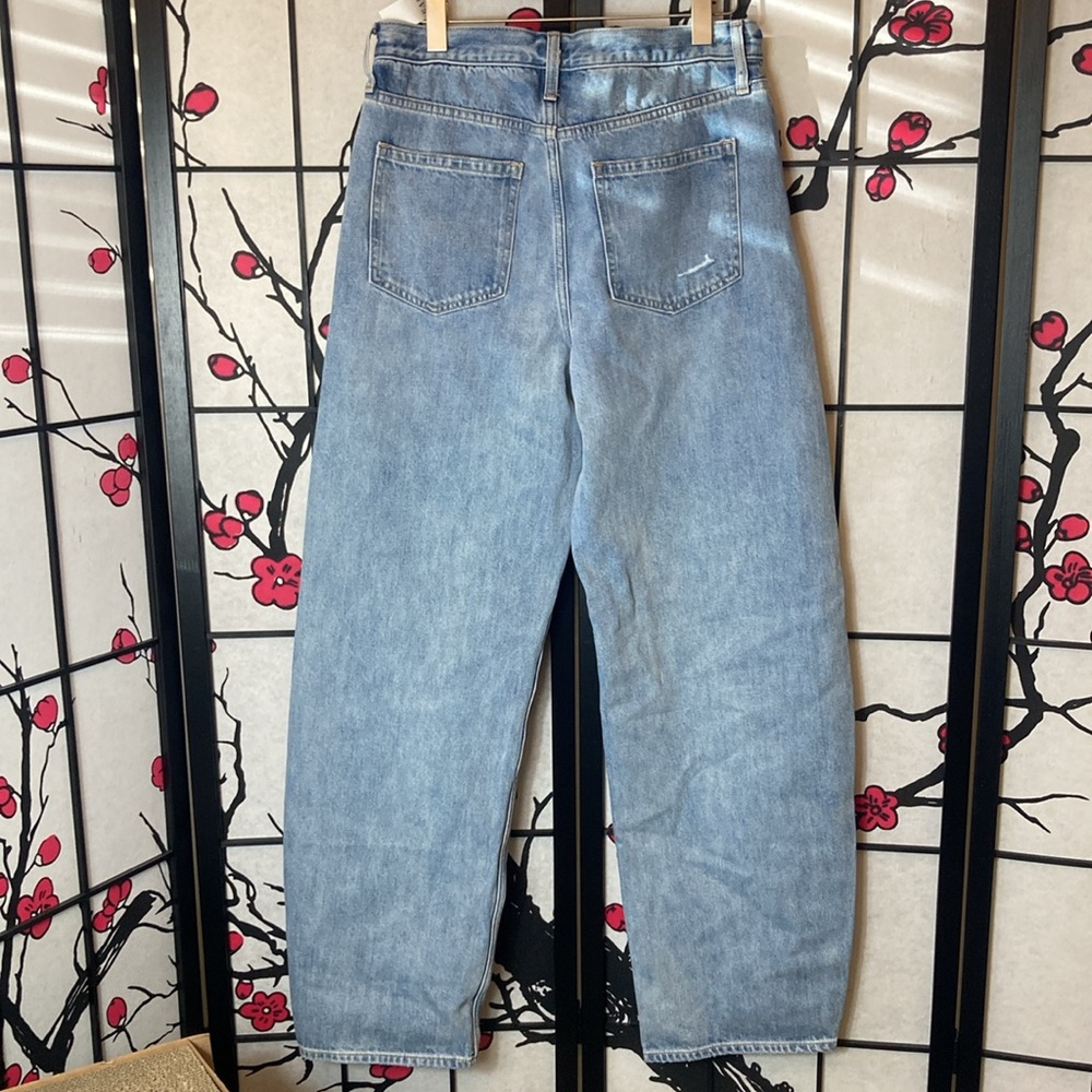🐬 Gap Barrel High Rise Blue Distressed Jeans - Picture 7 of 11